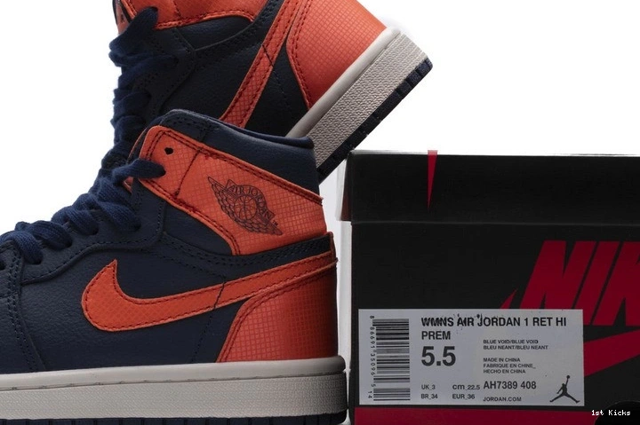 Orange Retro Void Turf Blue AH7389-408 High (W) 1 Jordan  0307